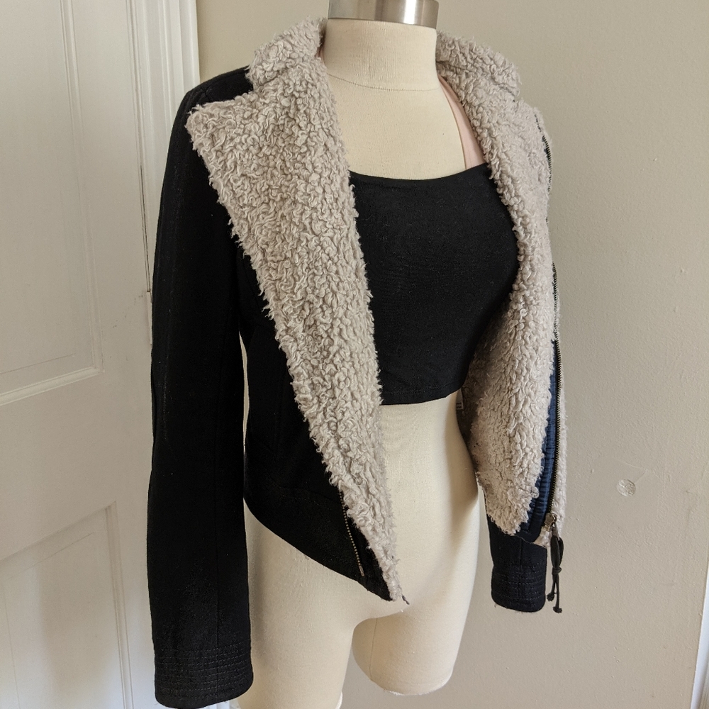 American Eagle wool and sherpa jacket